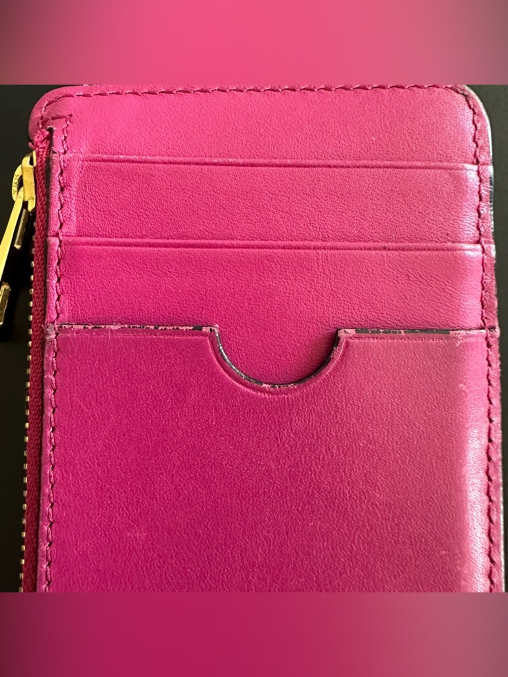 AUTHENTIC Loewe Anagram Coin Purse- hot pink - Picture 4 of 10